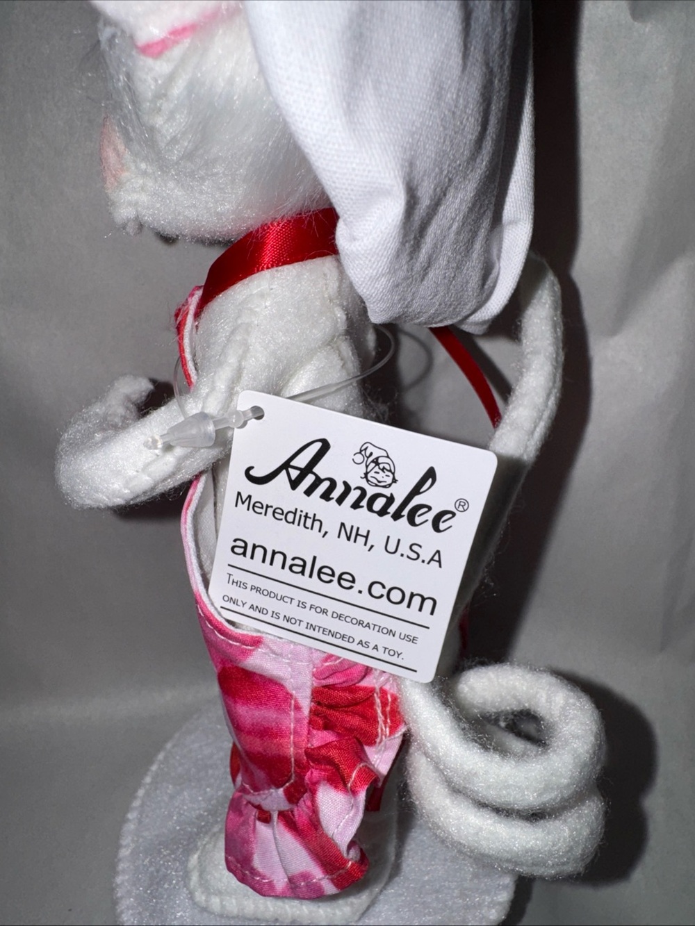Annalee Pink Heart Mouse Doll with Heart Sign - Picture 5 of 11